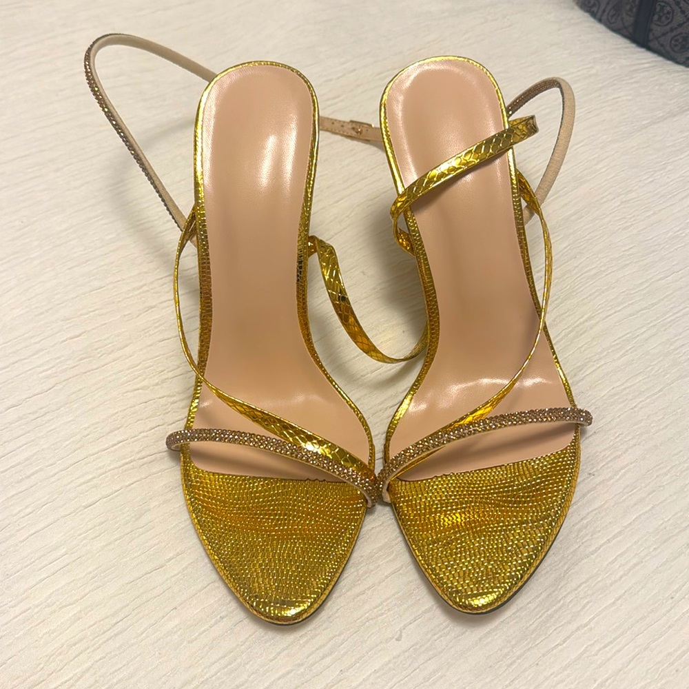 Gold heels